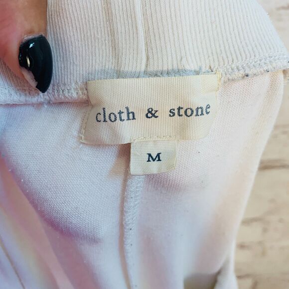 Cloth & Stone Cream Lounge Joggers Medium Super Soft Drawstring Cozy Pants - Picture 2 of 11
